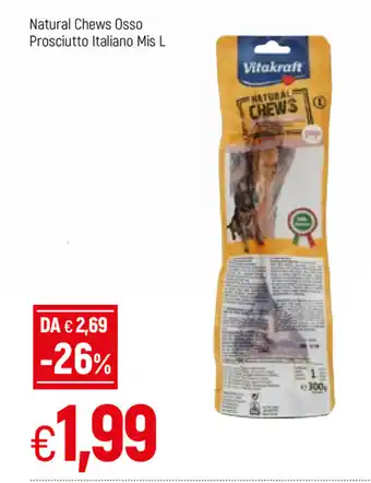 Famila Vitakraft Chews Osso Prosciutto Italiano Mis L offerta
