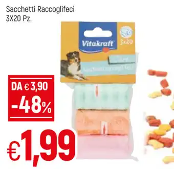 Famila Vitakraft Sacchetti Raccoglifeci 3x20Pz. offerta