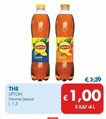 MD Discount THE LIPTON limone/pesca L 1,5 offerta