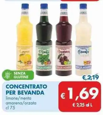MD Discount CONCENTRATO PER BEVANDA limone/menta amarena/orzata cl 75 offerta
