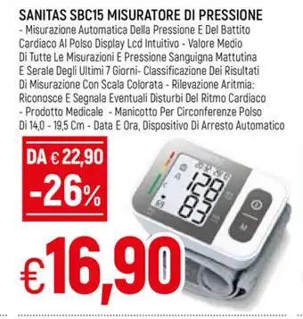 Sanitas SBC15 Misuratore di Pressione