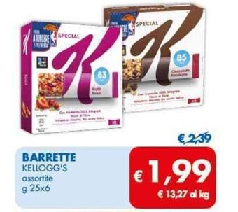 MD Discount BARRETTE KELLOGG'S assortite g 25x6 offerta
