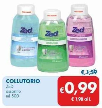 MD Discount COLLUTORIO ZED assortito ml 500 offerta