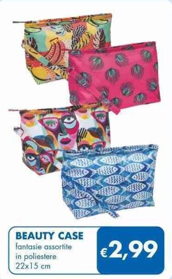 MD Discount BEAUTY CASE fantasie assortite in poliestere 22x15 cm offerta