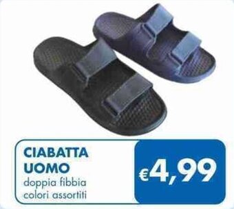 MD Discount CIABATTA UOMO doppia fibbia colori assortiti offerta
