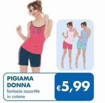 MD Discount PIGIAMA DONNA fantasie assortite in cotone offerta