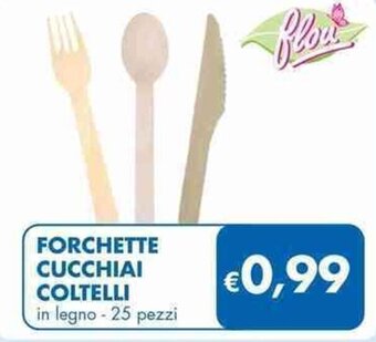 FORCHETTE CUCCHIAI COLTELLI in legno - 25 pezzi