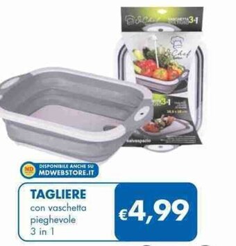 TAGLIERE con vaschetta pieghevole 3 in 1