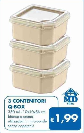 MD Discount 3 CONTENITORI Q-BOX offerta