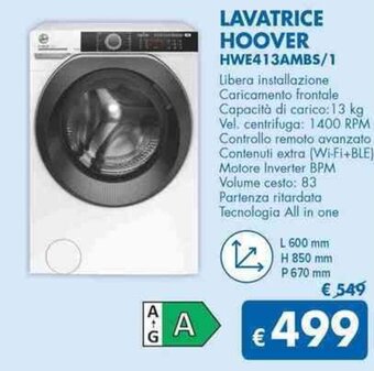 MD Discount LAVATRICE HOOVER HWE413AMBS/1 offerta