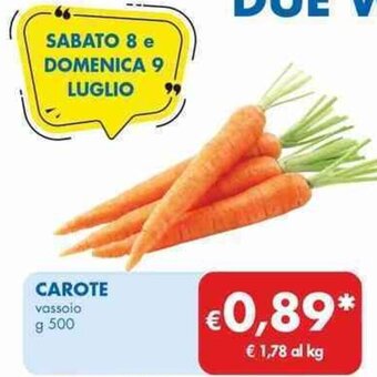 MD Discount CAROTE vassoio g 500 offerta