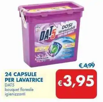 MD Discount 24 CAPSULE PER LAVATRICE DAT5 bouquet floreale igienizzanti offerta