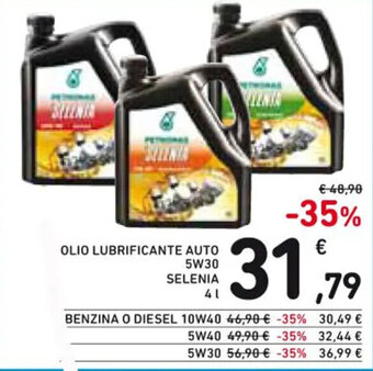 Spazio Conad OLIO LUBRIFICANTE AUTO 5W30 SELENIA 4 l offerta