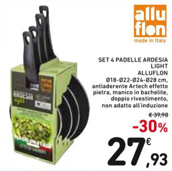 Spazio Conad SET 4 PADELLE ARDESIA LIGHT ALLUFLON offerta