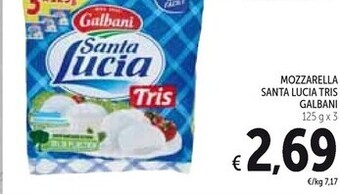 Spazio Conad Galbani mozzarella santa lucia tris offerta