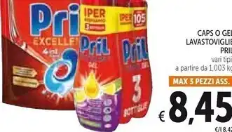 Spazio Conad Pril caps o gel lavastoviglie offerta