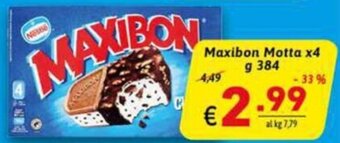 Ipercarni Maxibon Motta x4 g 384 offerta