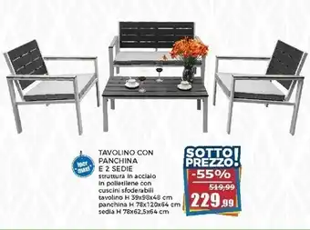 Happy Casa Set giardino effetto legno offerta