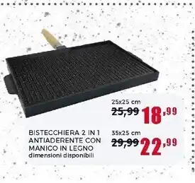 Happy Casa Bistecchiera 2 in 1 rettangolare - 35x25cm offerta