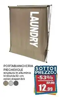 Happy Casa Portabiancheria salvaspazio - h62cm offerta