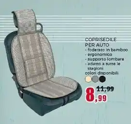 Happy Casa Coprisedile per auto universale bamboo offerta
