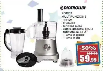 Happy Casa Dictrolux robot da cucina multifunzione 11 in 1 - 1000 watt offerta