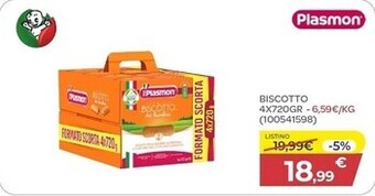 Bimbo Store Plasmon biscotto 4x720gr offerta