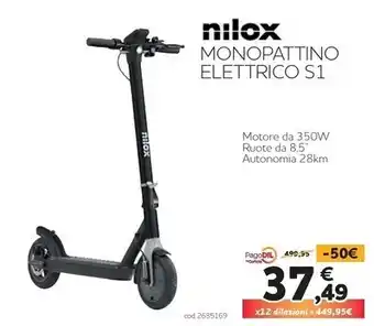 Norauto Nilox monopattino elettrico s1 offerta