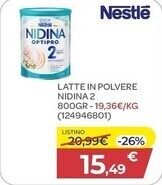 Bimbo Store Nestlè latte in polvere nidina 2 800gr offerta