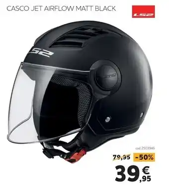 Ls2 - casco jet airflow matt black