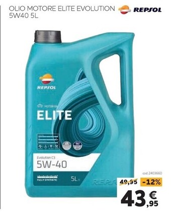 Repsol - olio motore elite evolution 5w40 5l