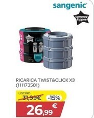 Bimbo Store Sangenic ricarica twist&click x3 offerta
