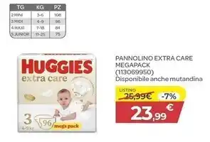 Huggies pannolini extra care megapack