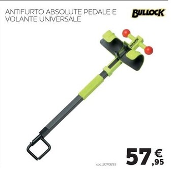 Bullock antifurto absolute pedale e volante universale