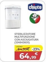 Bimbo Store Chicco sterilizzatore multifunzione con asciugatura offerta