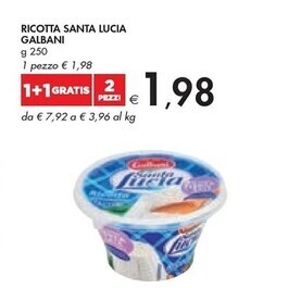 Bennet Galbani ricotta santa lucia offerta