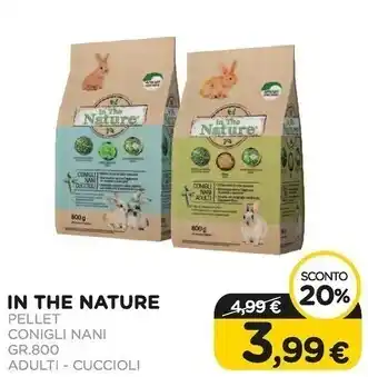 Arcaplanet In the nature conigli nani gr.800 pellet adulti - cuccioli offerta