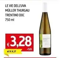 Galassia Muller thurgau trentino - le vie dell'uva doc offerta