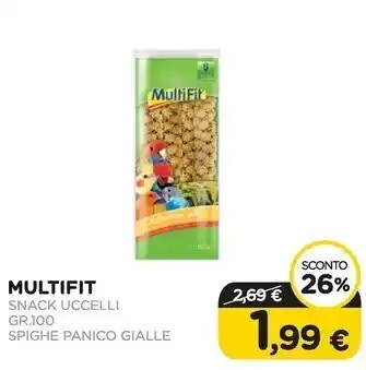 Arcaplanet Multifit - snack uccelli gr.100 spighe panico gialle offerta