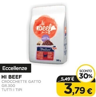 Arcaplanet Hi beef - crocchette gatto gr.300 tutti i tipi offerta