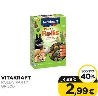 Arcaplanet Vitakraft rollis party gr.500 offerta