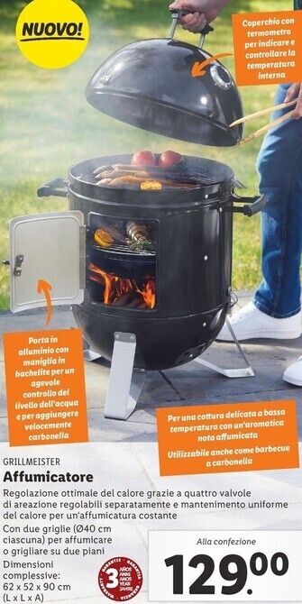 Lidl Grillmeister affumicatore offerta