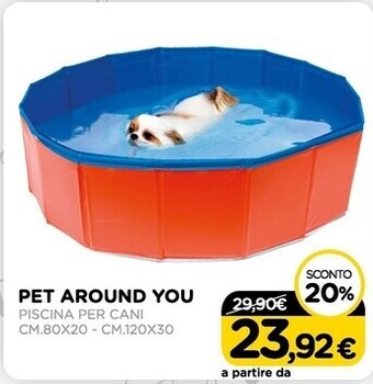 Arcaplanet Pet around you - piscina per cani cm.80x20 - cm.120x30 offerta