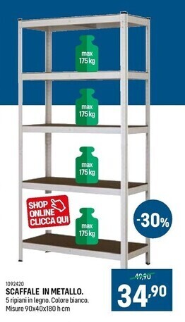 Cfadda Scaffale in metallo offerta