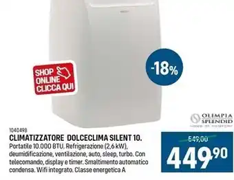 Olimpia splendid climatizzatore dolceclima silent 10