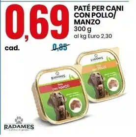 Eurospin Radames paté per cani con pollo/manzo offerta