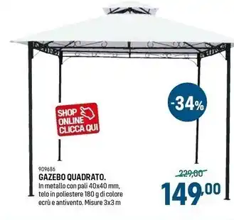 Cfadda Gazebo quadrato offerta