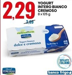 Eurospin Pascoli italiani yogurt intero bianco cremoso offerta