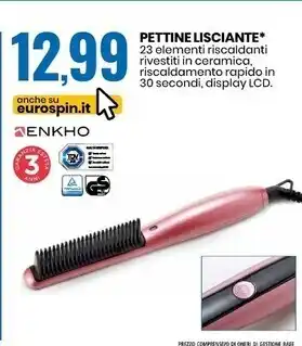 Eurospin Enkho pettine lisciante offerta