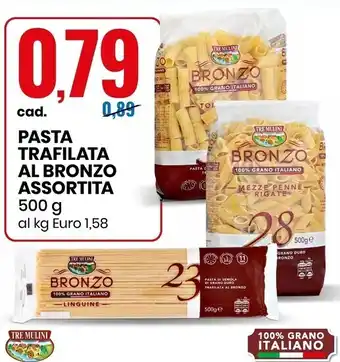 Eurospin Tre mulini pasta trafilata al bronzo assortita offerta